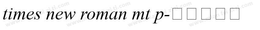 times new roman mt p字体转换